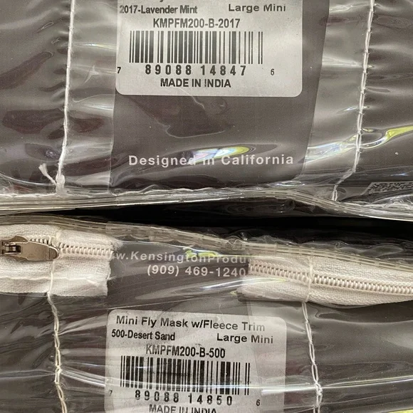 Kensington Fly Masks with Fleece Trim - Picture 4 of 5